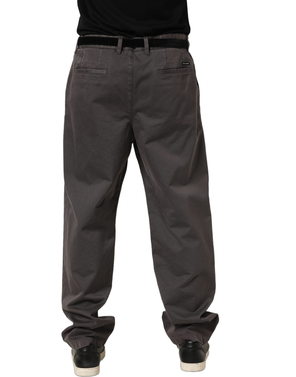 Dark Gray MidWaist Straight Men Trouser Pants