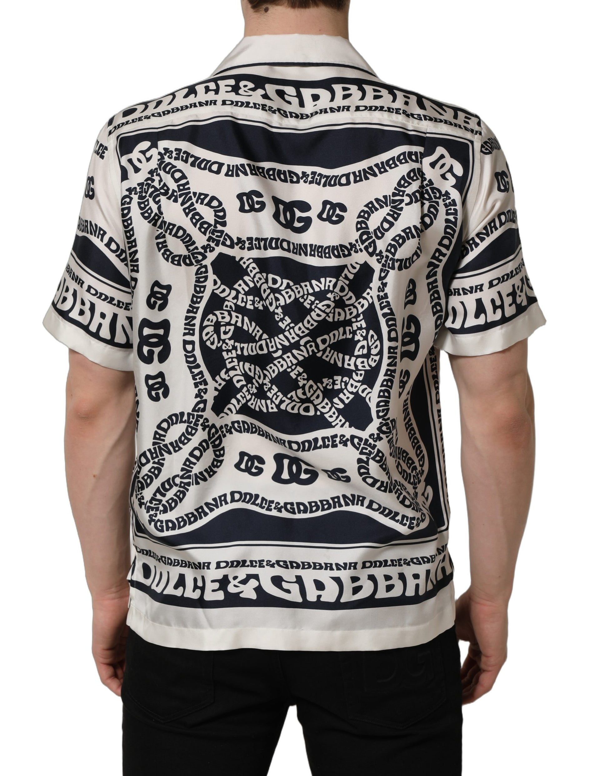 Black White Logo Bandana Short Sleeves Shirt