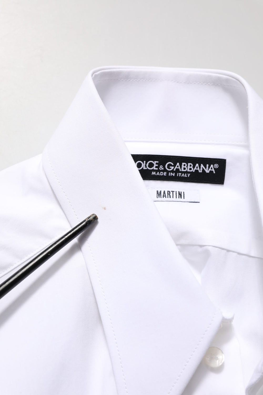 White MARTINI Long Sleeves Men Dress Shirt