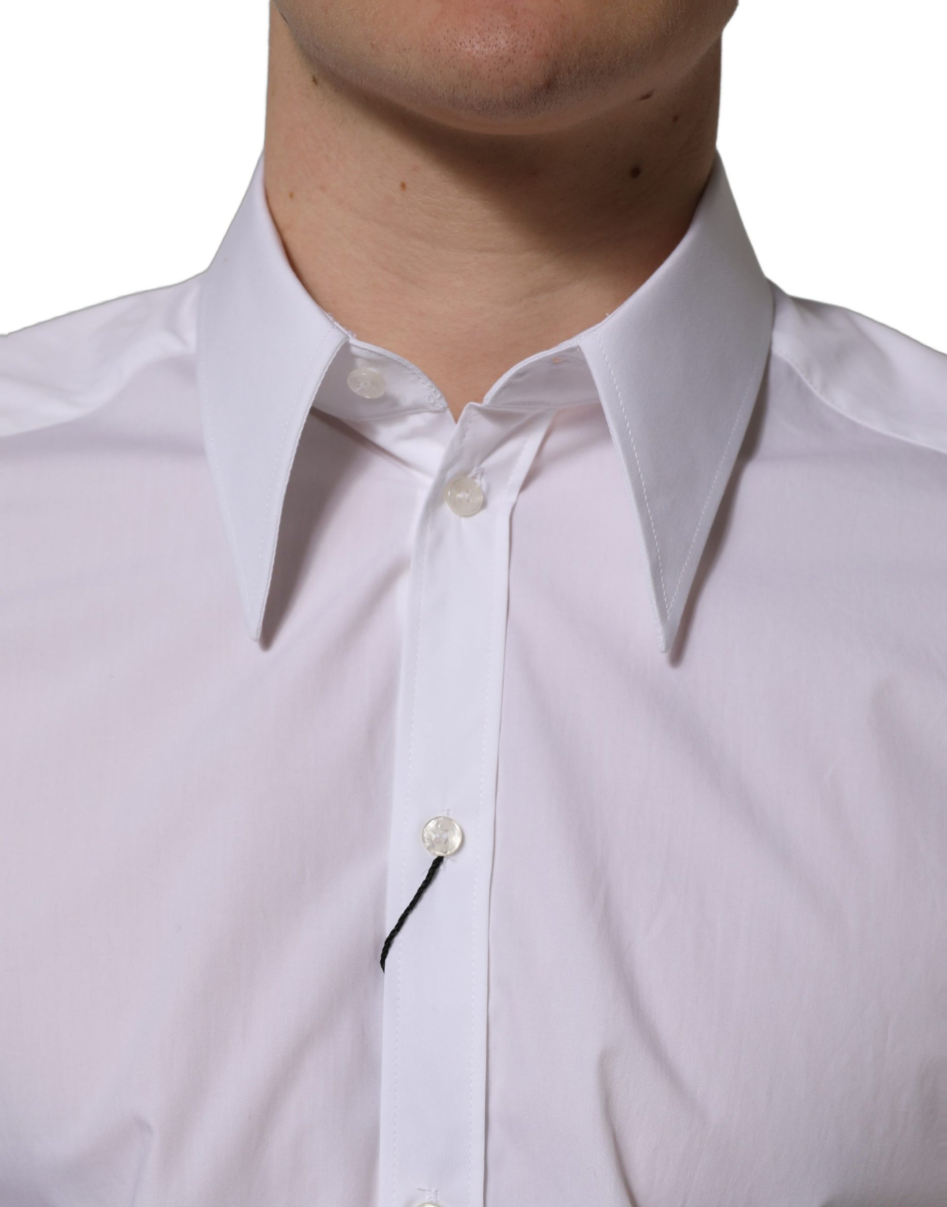 White MARTINI Long Sleeves Men Dress Shirt