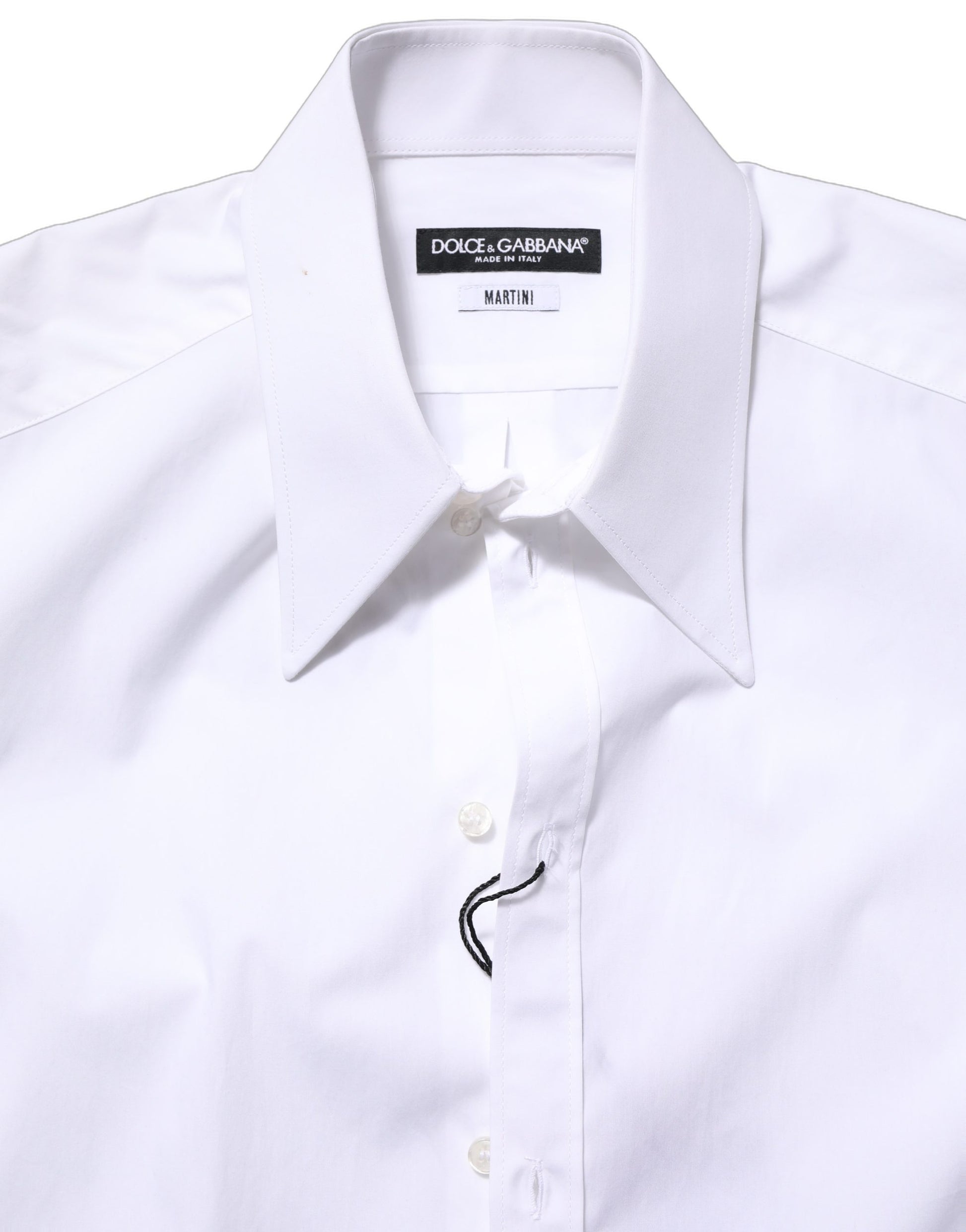 White MARTINI Long Sleeves Men Dress Shirt