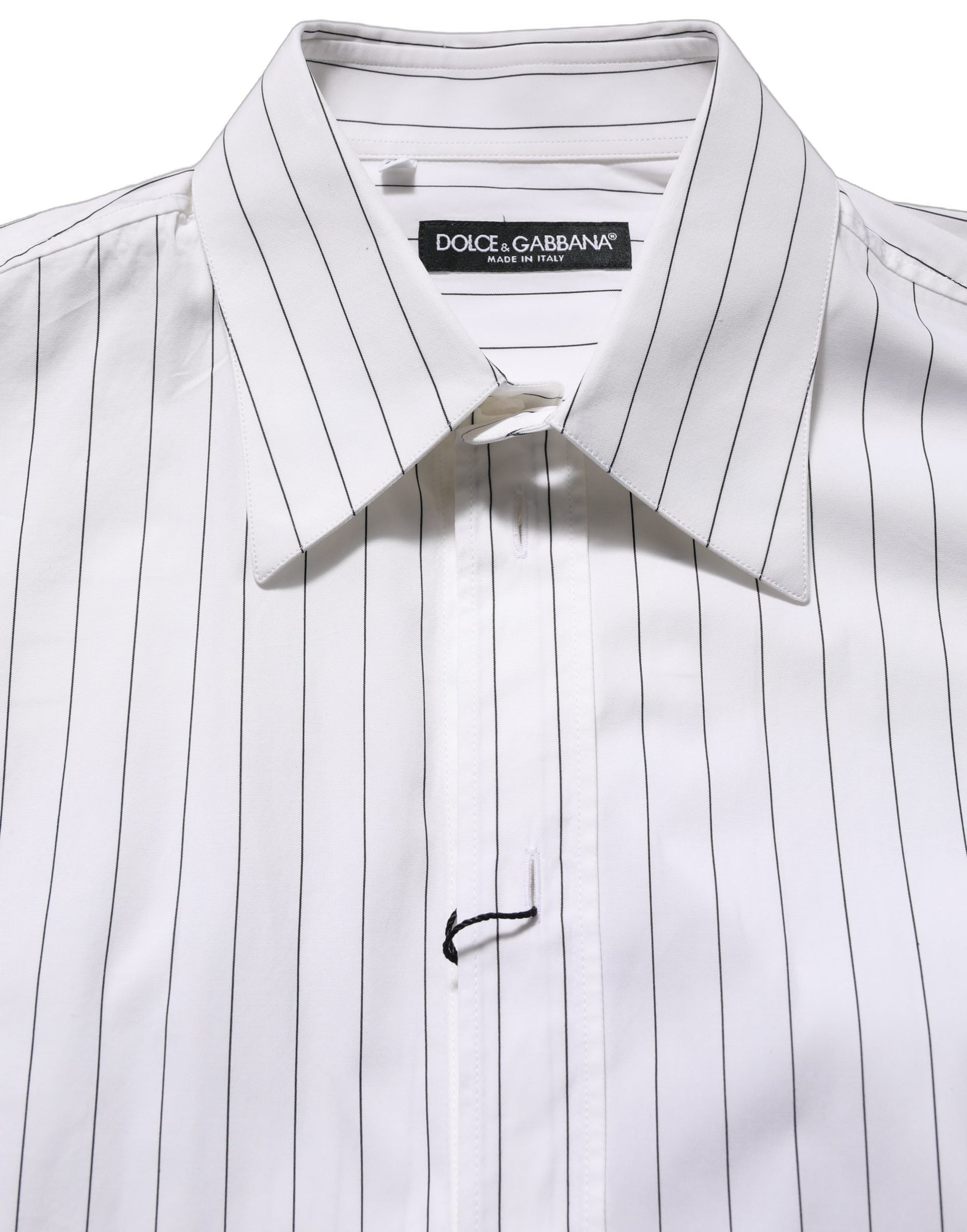 White Stripes Cotton Men Formal Dress Shirt