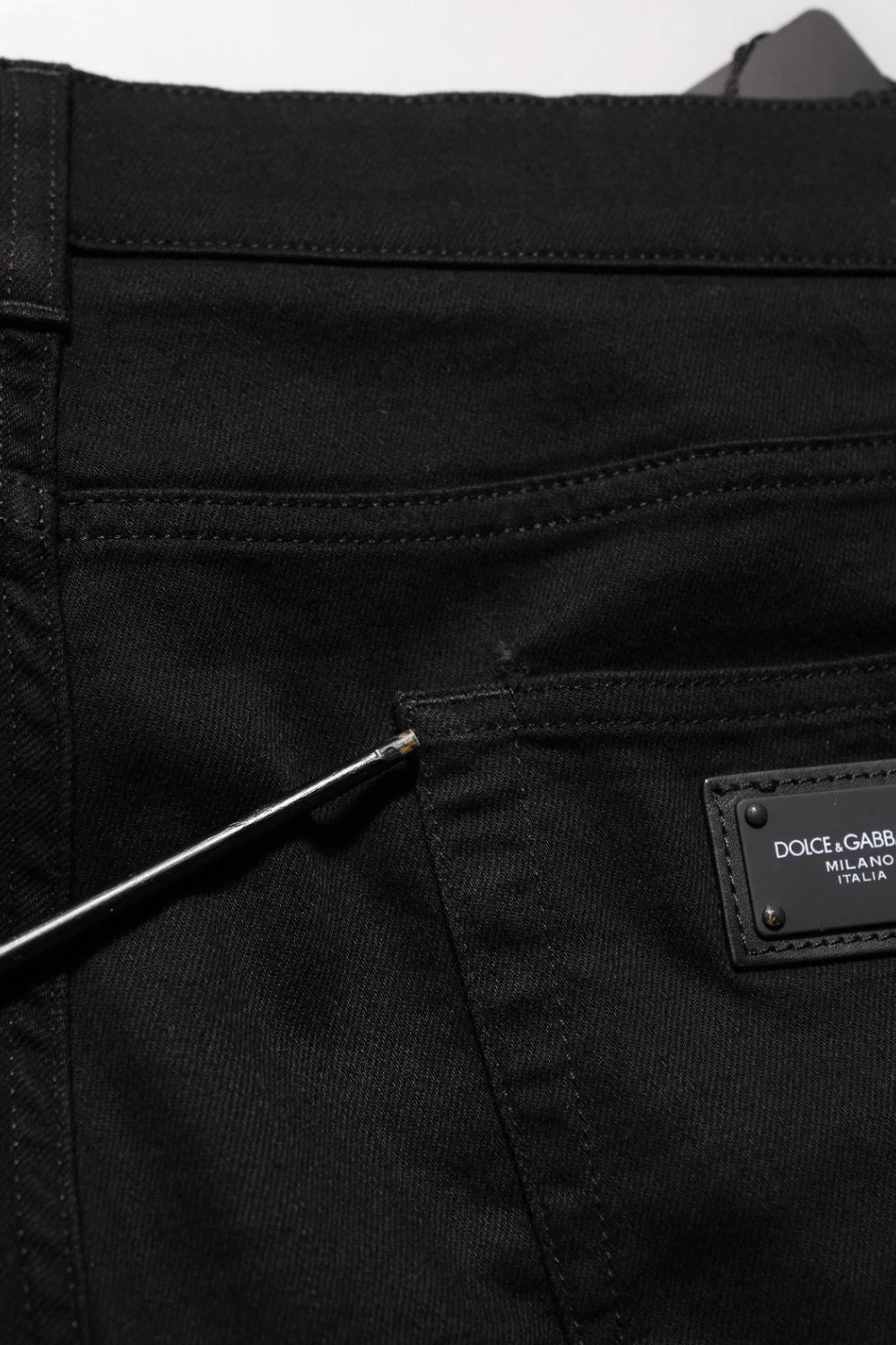 Black Cotton Stretch Skinny Men Denim Jeans