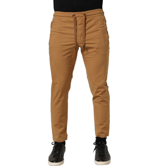 Brown MidWaist Skinny Jogger Sweatpants Pants
