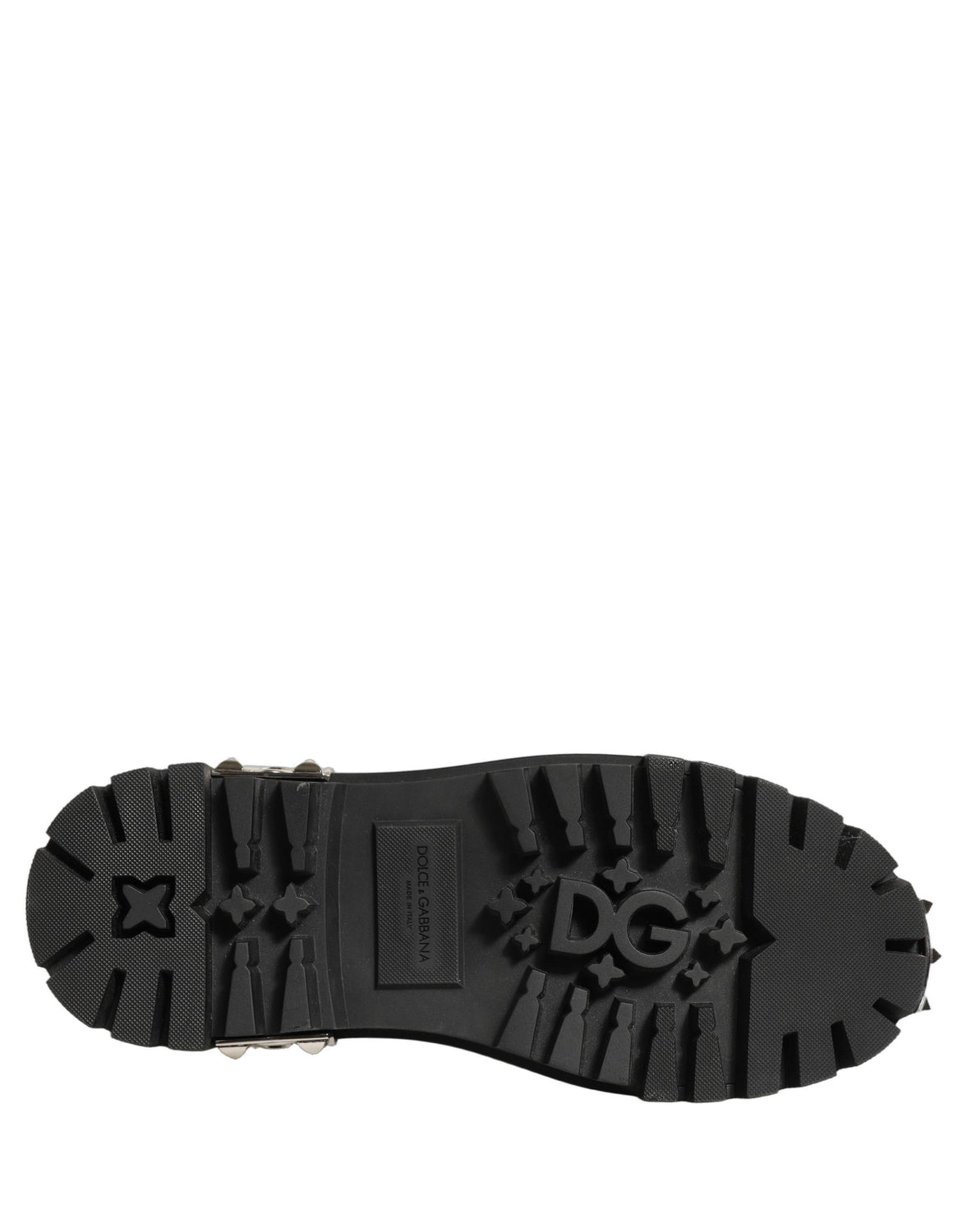 Black Leather Studded Hi-Trekking Derby Shoes