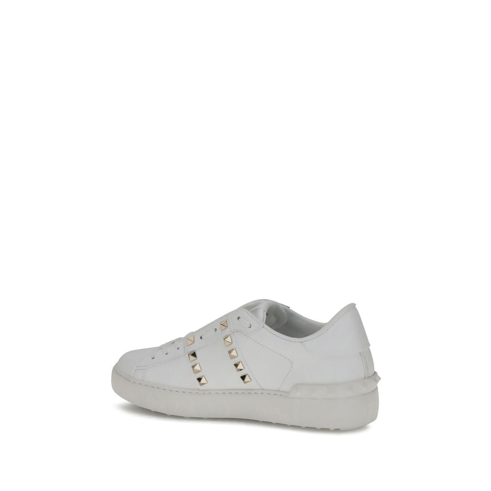 White Calf Leather Bos Taurus Sneakers