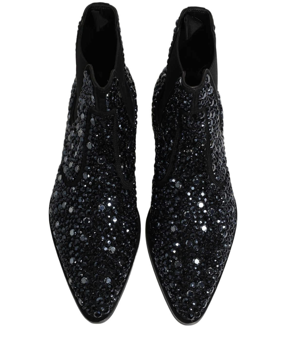 Black Embellished Chelsea Ankle Boots Shoes