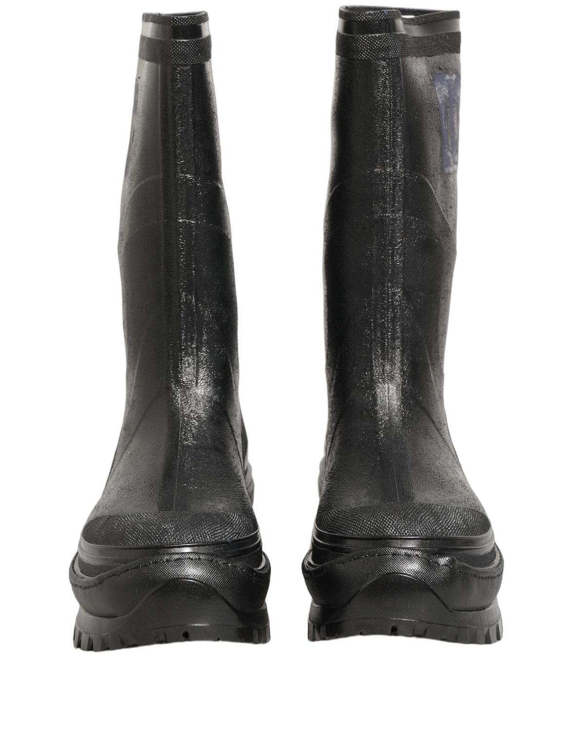 Black PVC Pull On Rain Boots Men Shoes