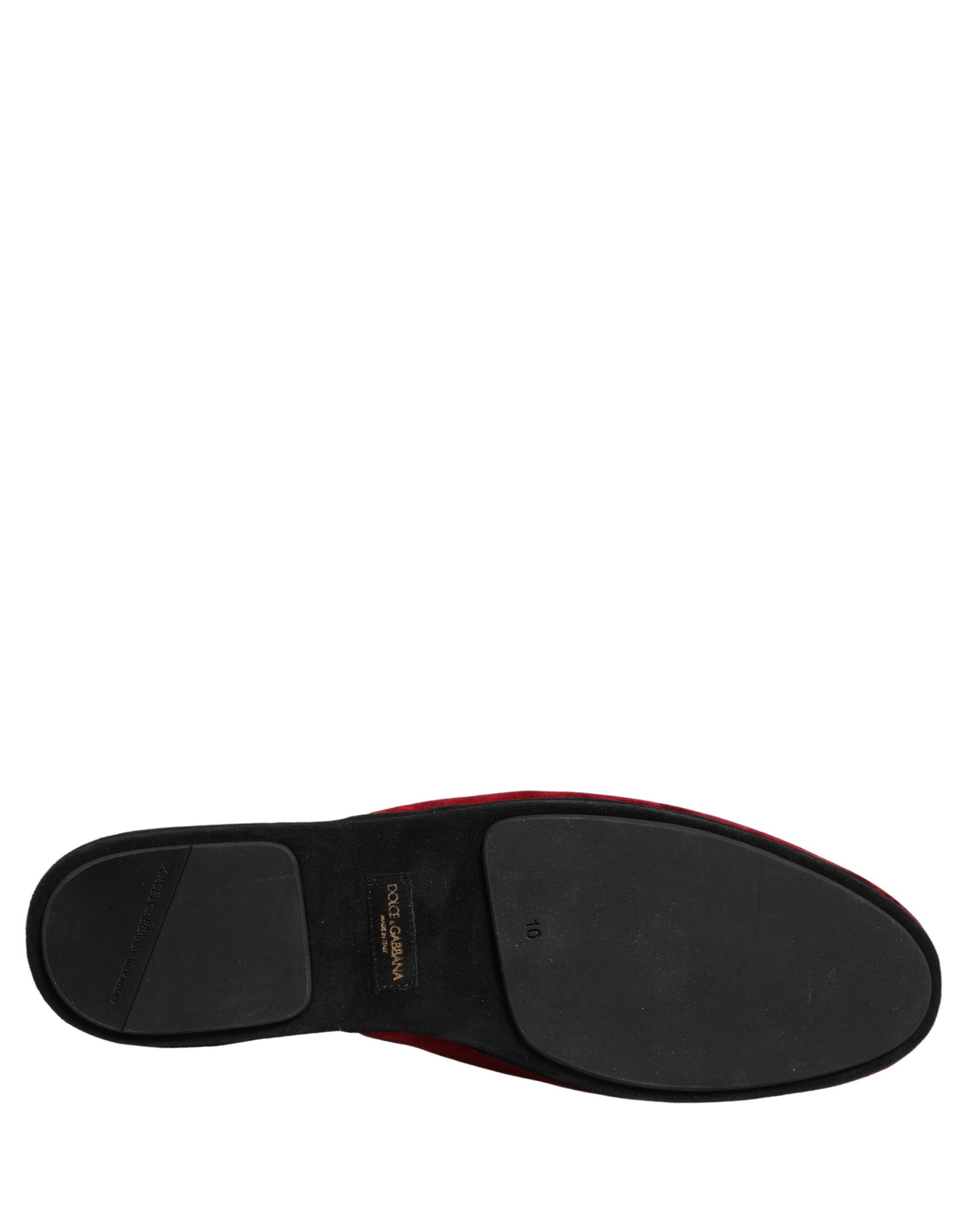 Red Suede Slides Flat Slipper Men Shoes