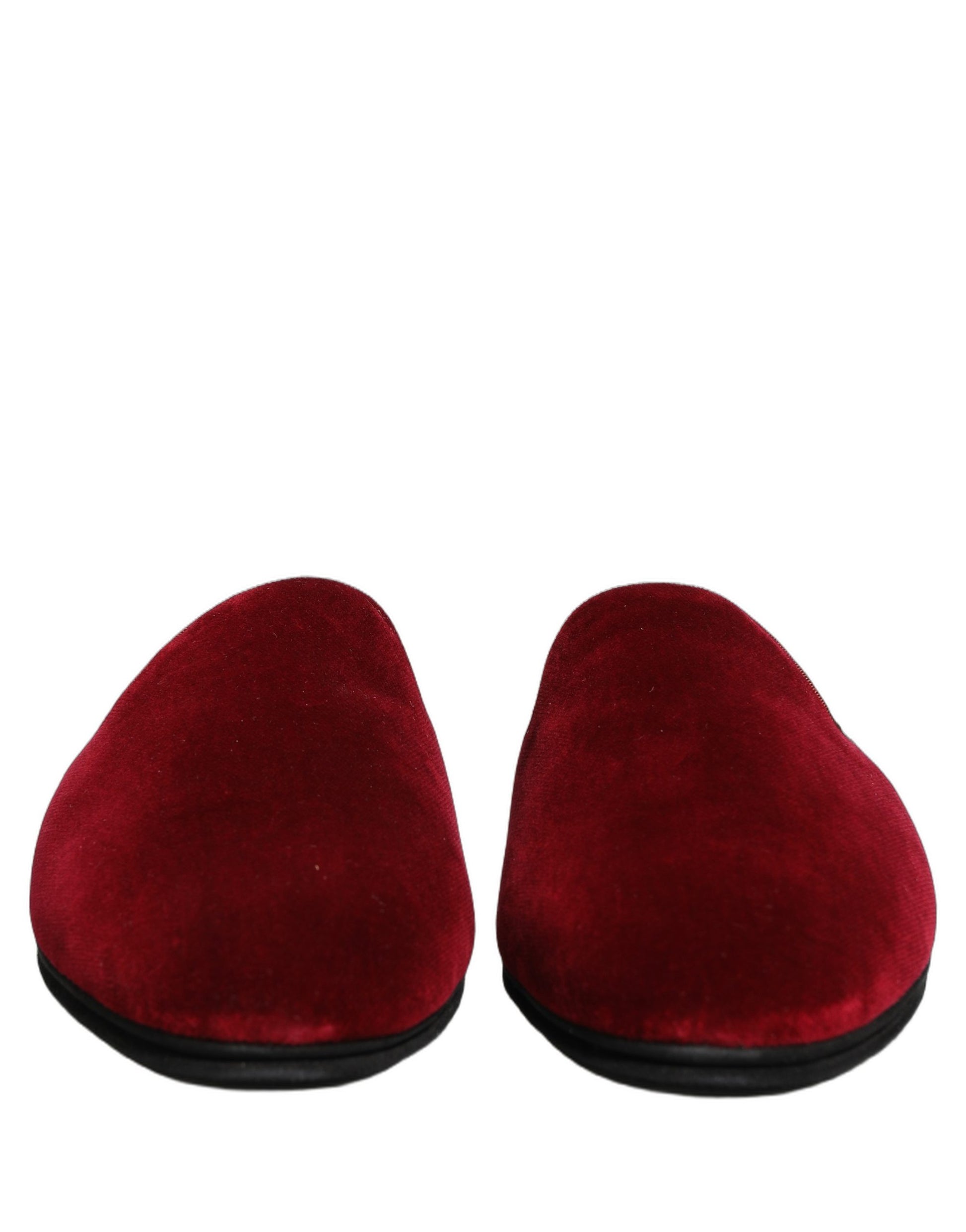 Red Suede Slides Flat Slipper Men Shoes