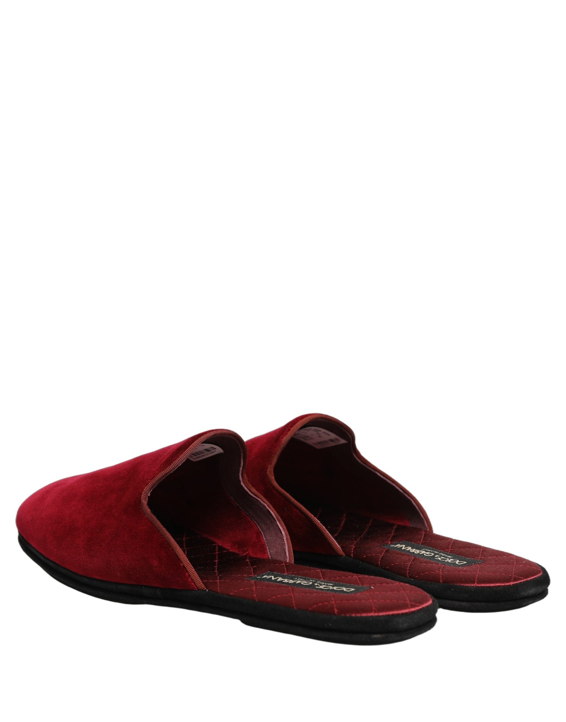 Red Suede Slides Flat Slipper Men Shoes