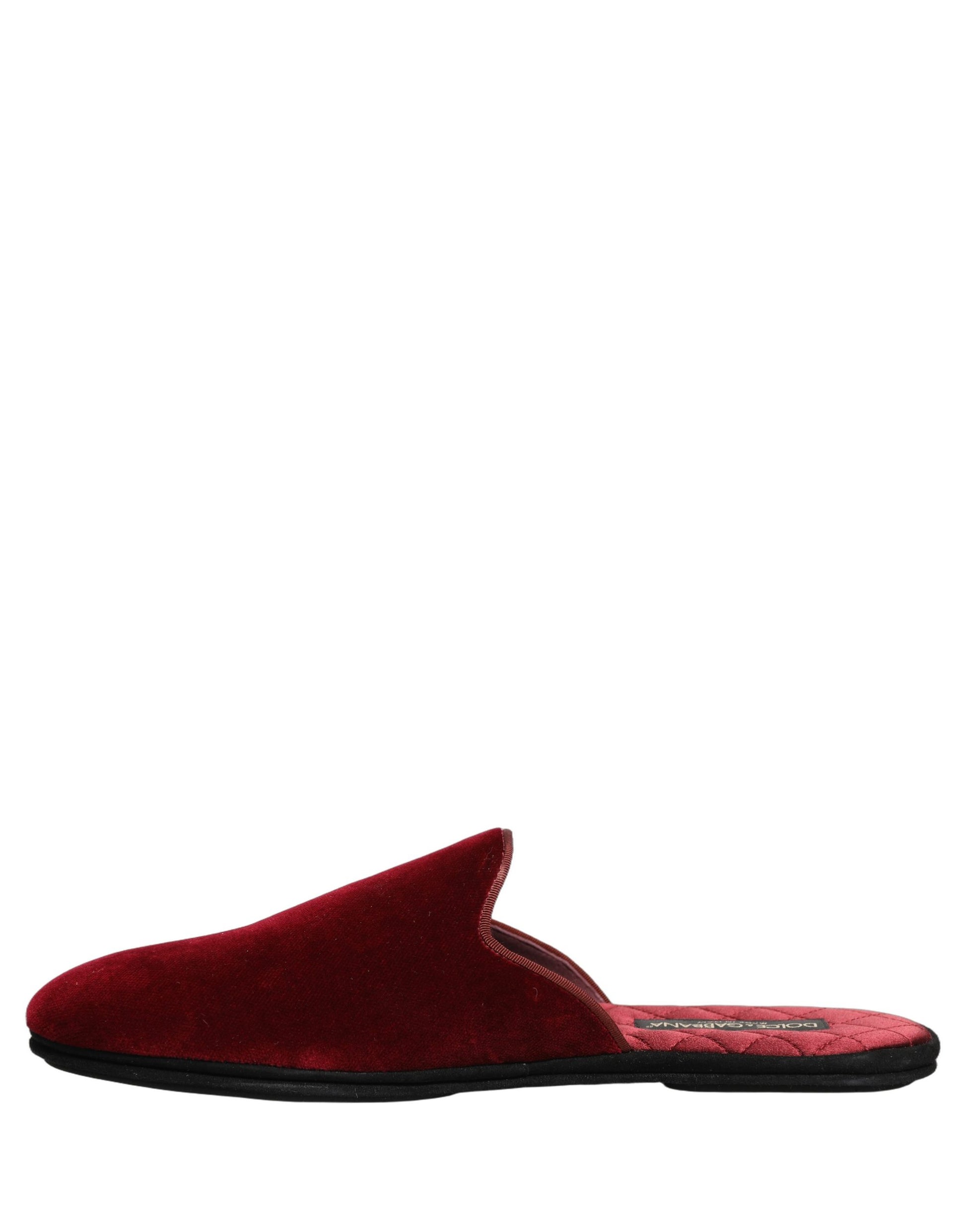 Red Suede Slides Flat Slipper Men Shoes