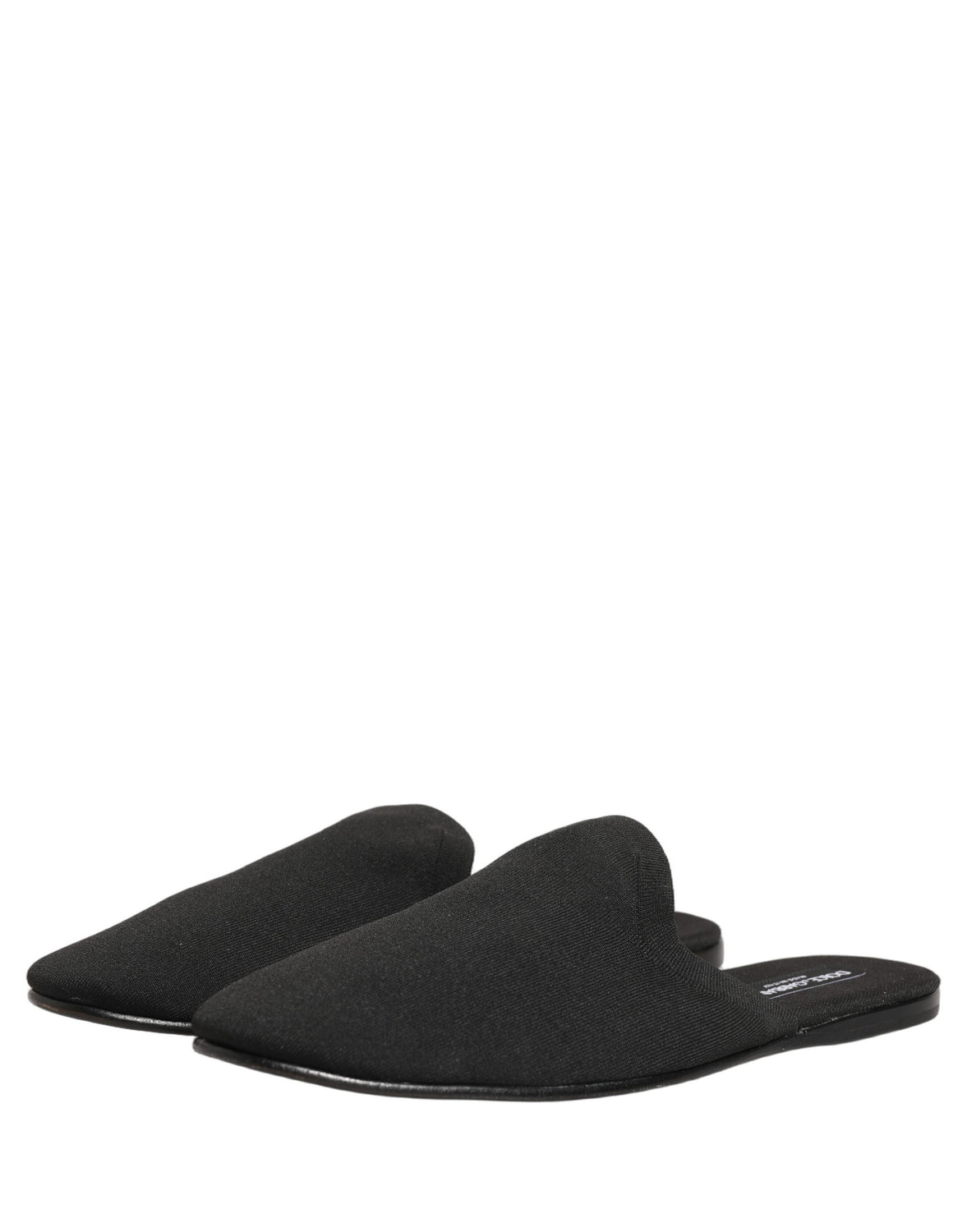 Black Suede Slides Flat Slipper Men Shoes