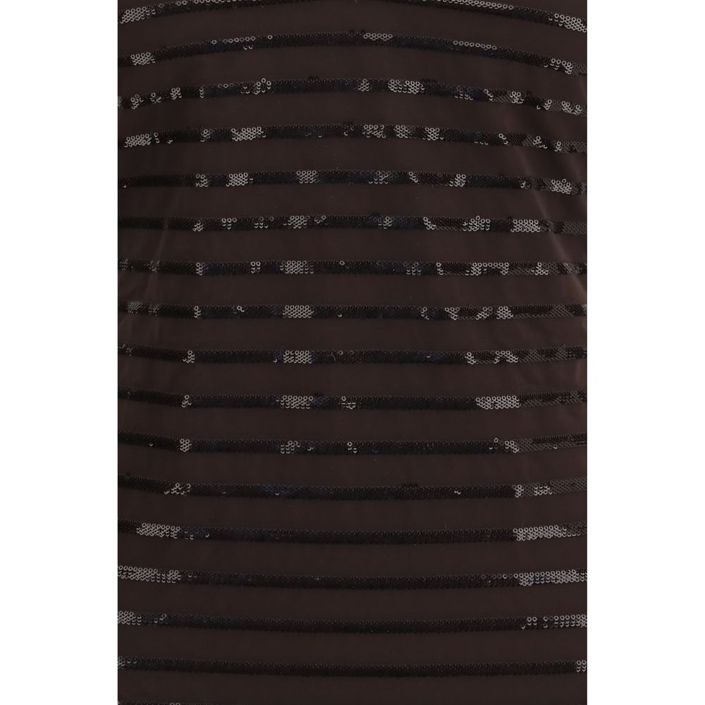 Brown Nylon One-Piece Swimsuit