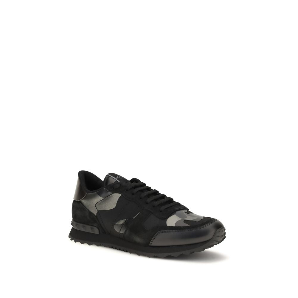 Black Polyamide Athletic Sneakers