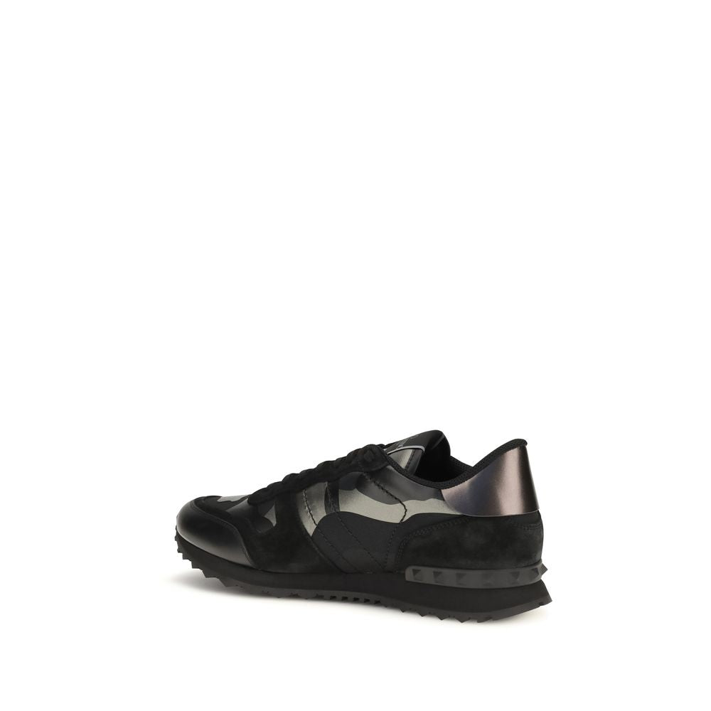 Black Polyamide Athletic Sneakers