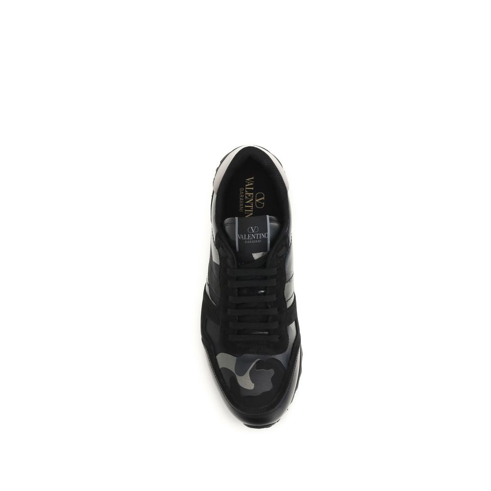 Black Polyamide Athletic Sneakers