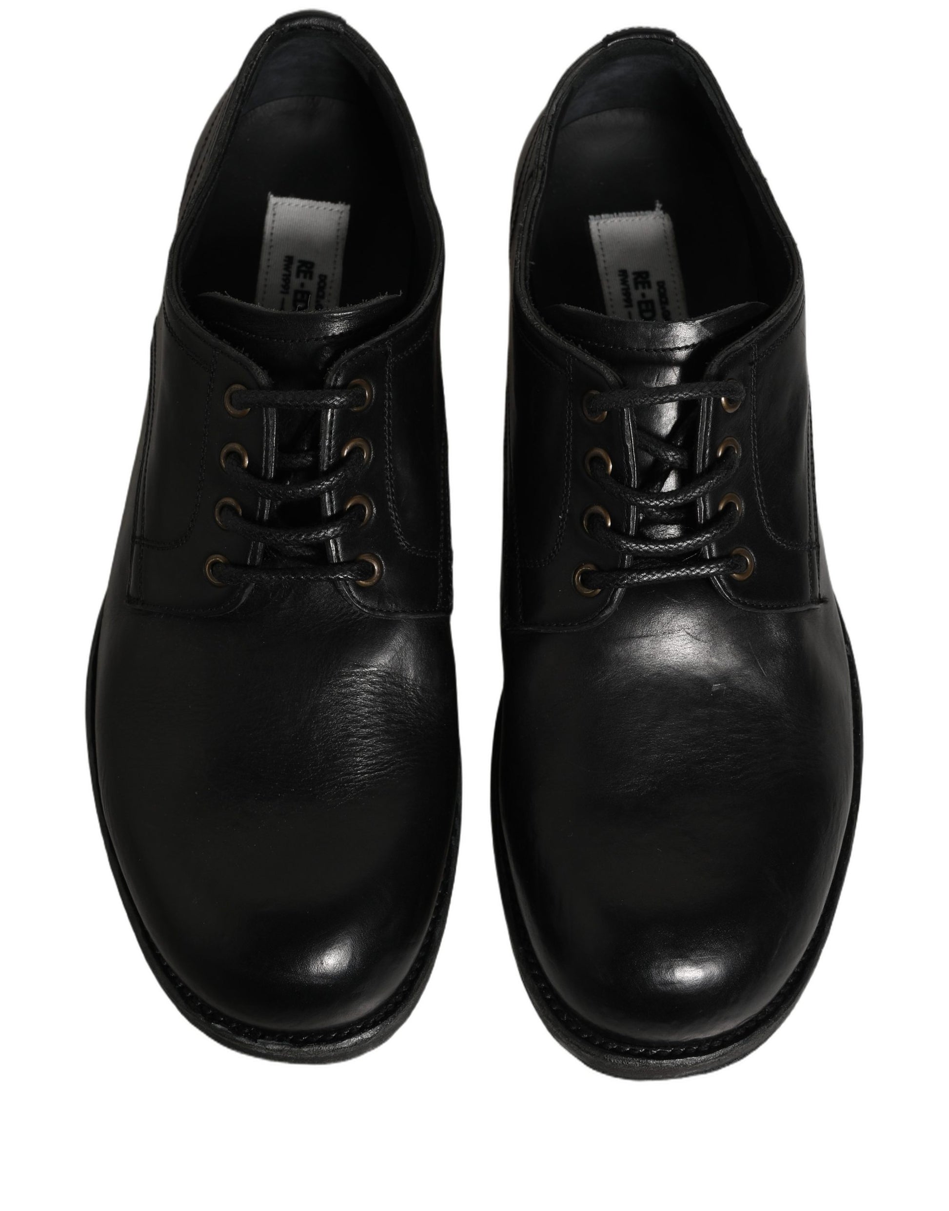 Black Leather Men Derby Dress Formal Shoes