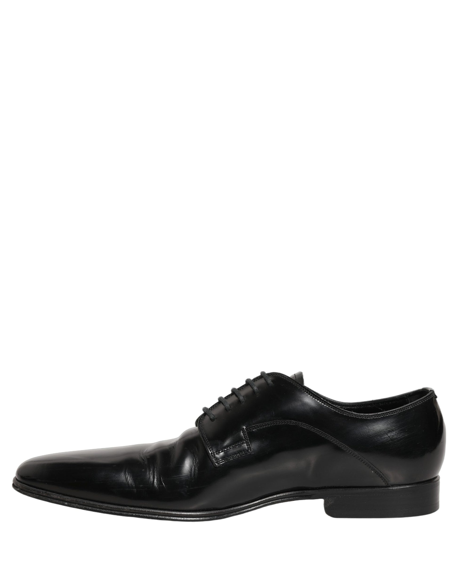 Black Leather Men Derby Dress Formal Shoes