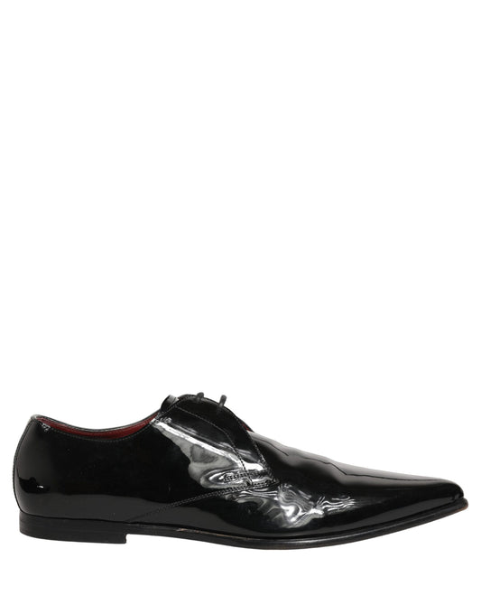 Black Leather Men Derby Dress Formal Shoes