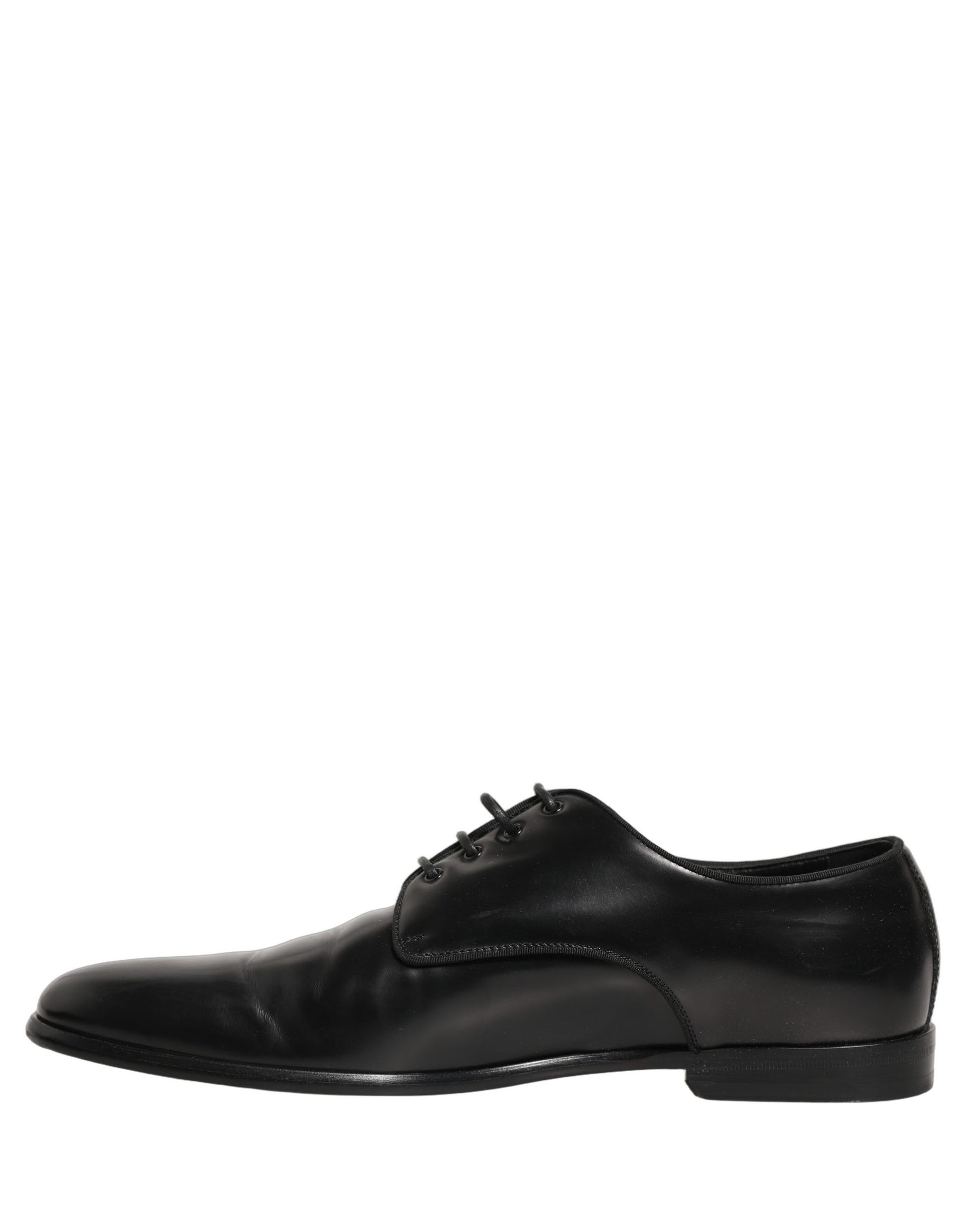 Black Leather Men Derby Dress Formal Shoes
