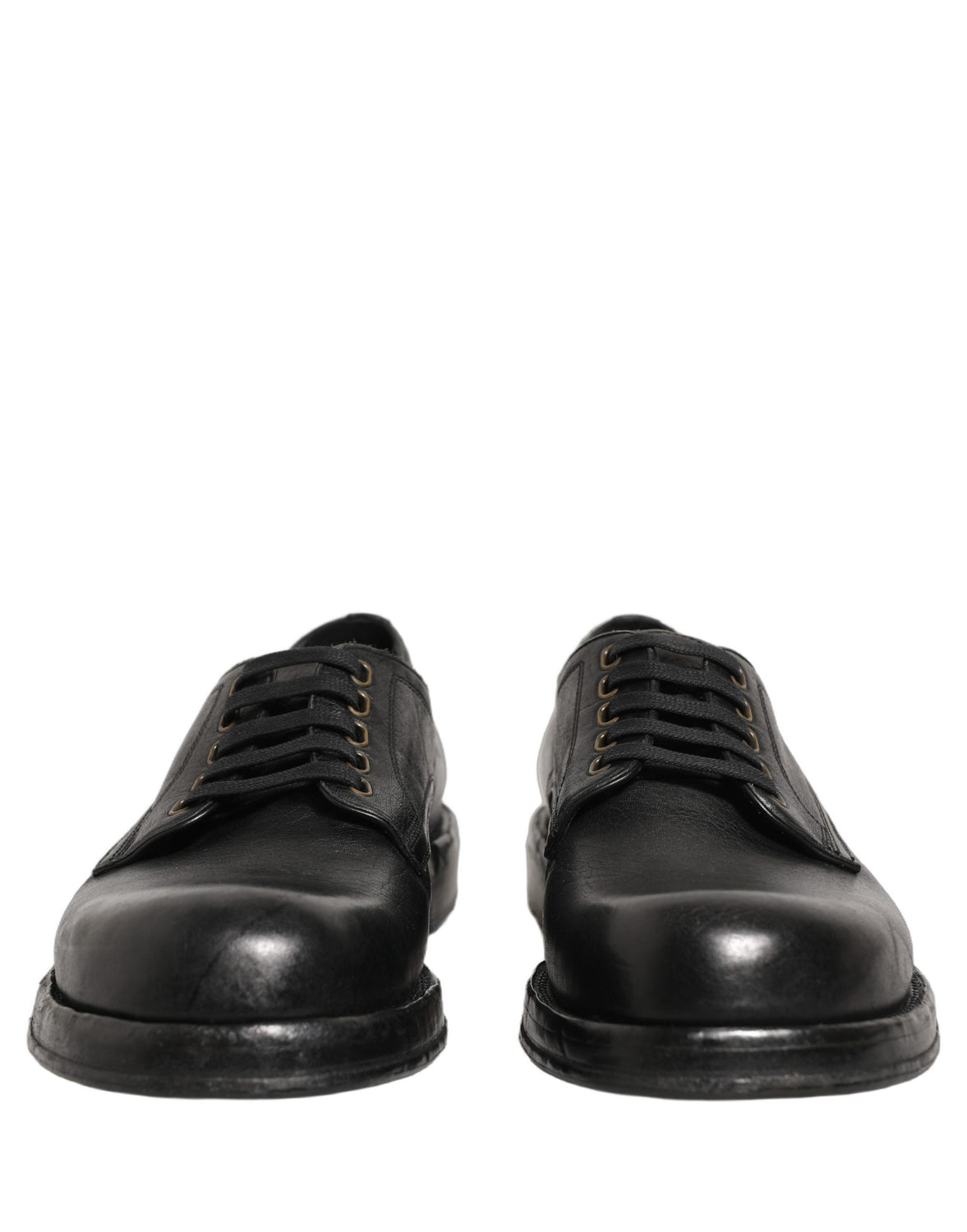 Black Leather Lace Up Derby Dress Men Shoes