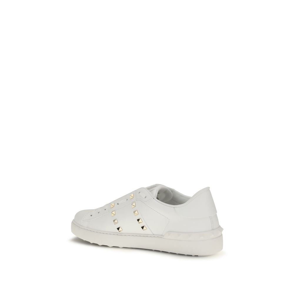 White Calf Leather Bos Taurus Sneakers
