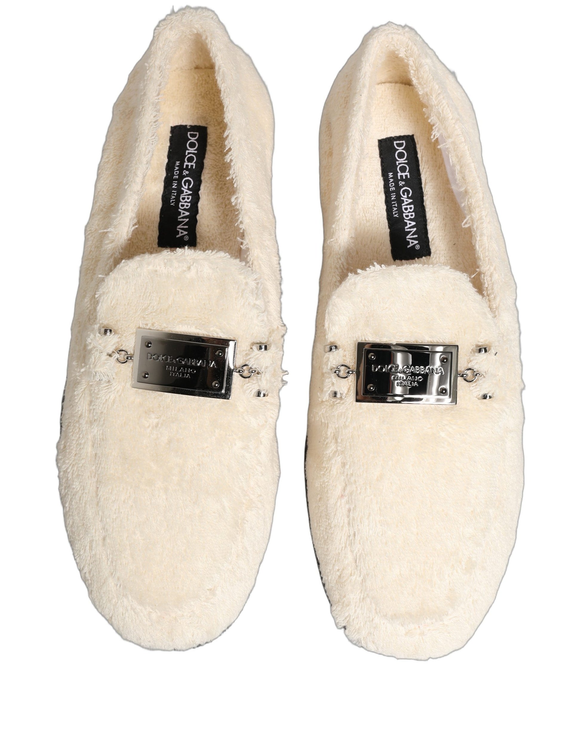 White Fur Shearling Men Dress Loafers Shoes