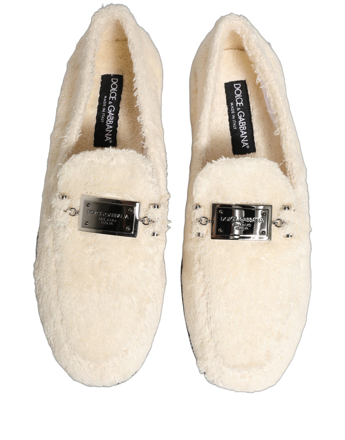 White Fur Shearling Men Dress Loafers Shoes