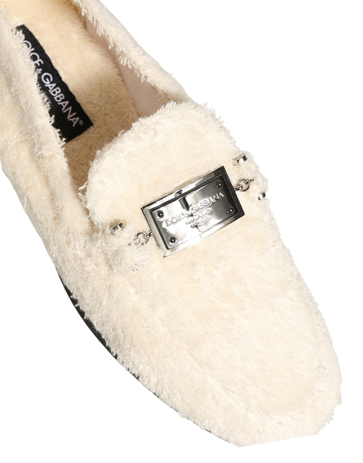 White Fur Shearling Men Dress Loafers Shoes