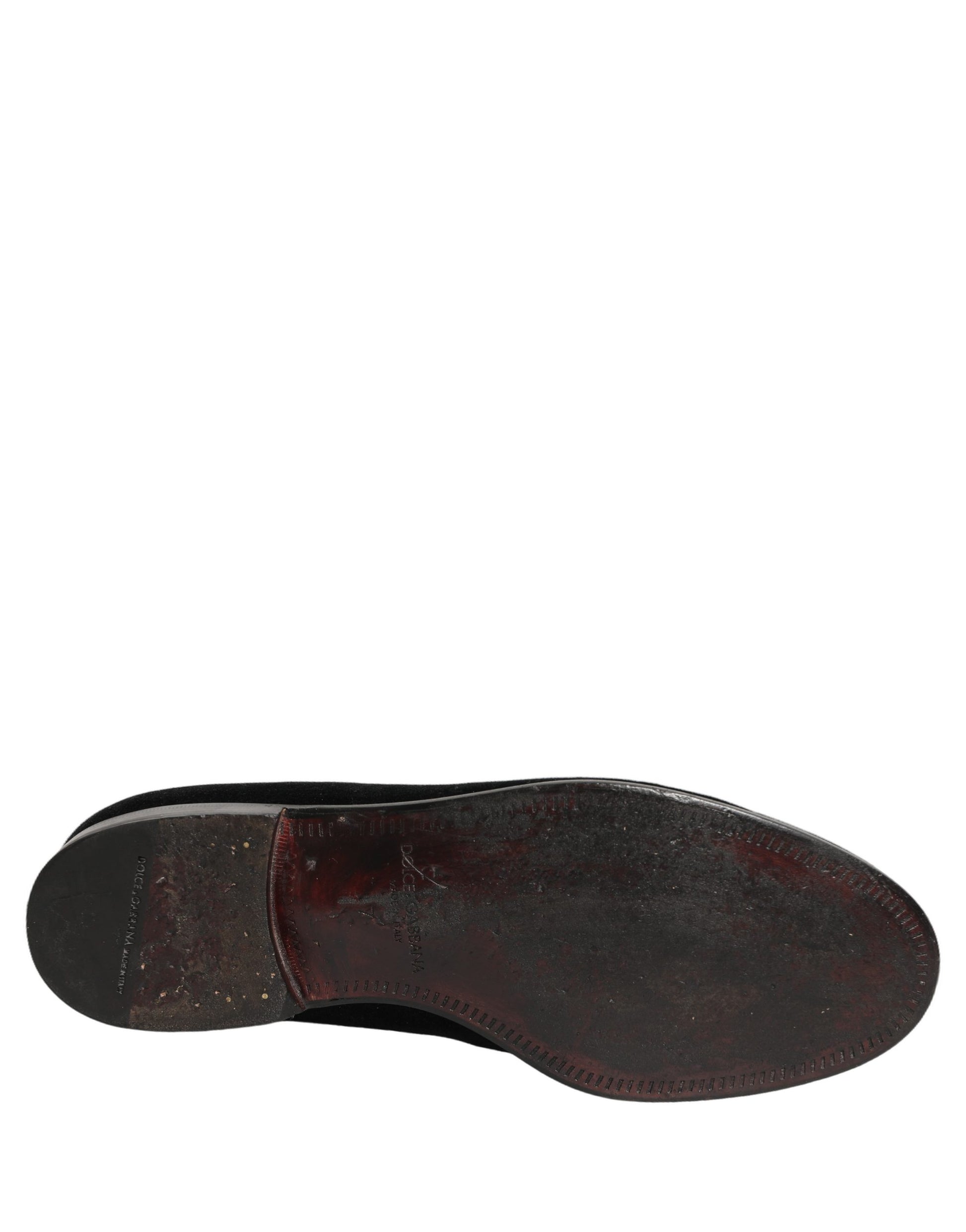 Black Velvet Cotton Loafers Formal Dress Shoes