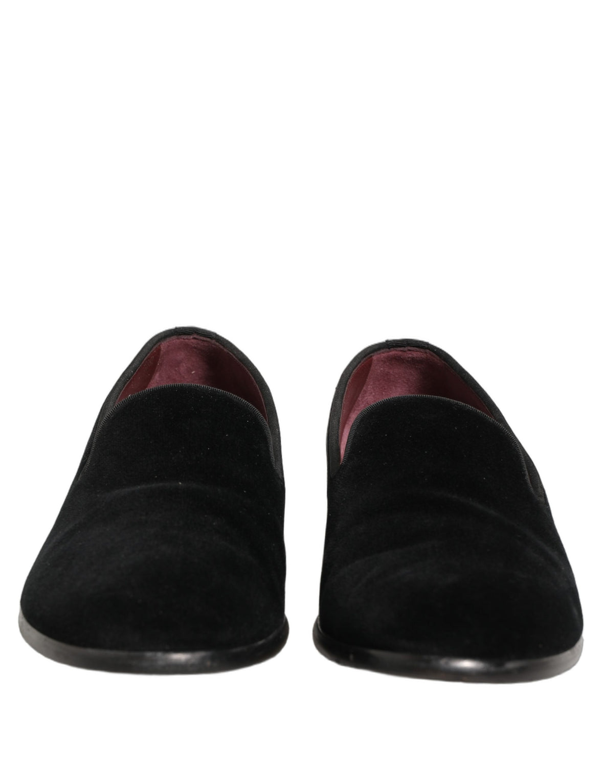 Black Velvet Cotton Loafers Formal Dress Shoes