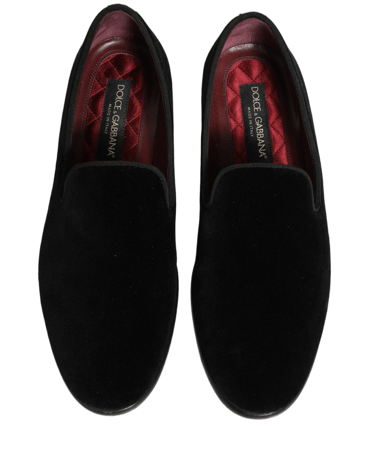 Black Velvet Cotton Loafers Formal Dress Shoes