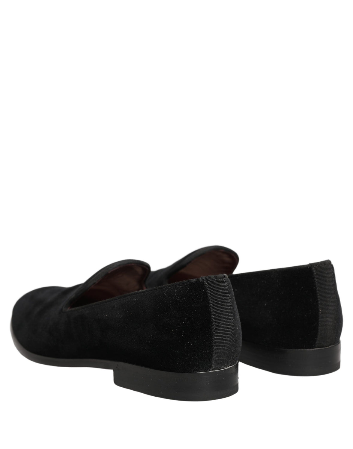 Black Velvet Cotton Loafers Formal Dress Shoes
