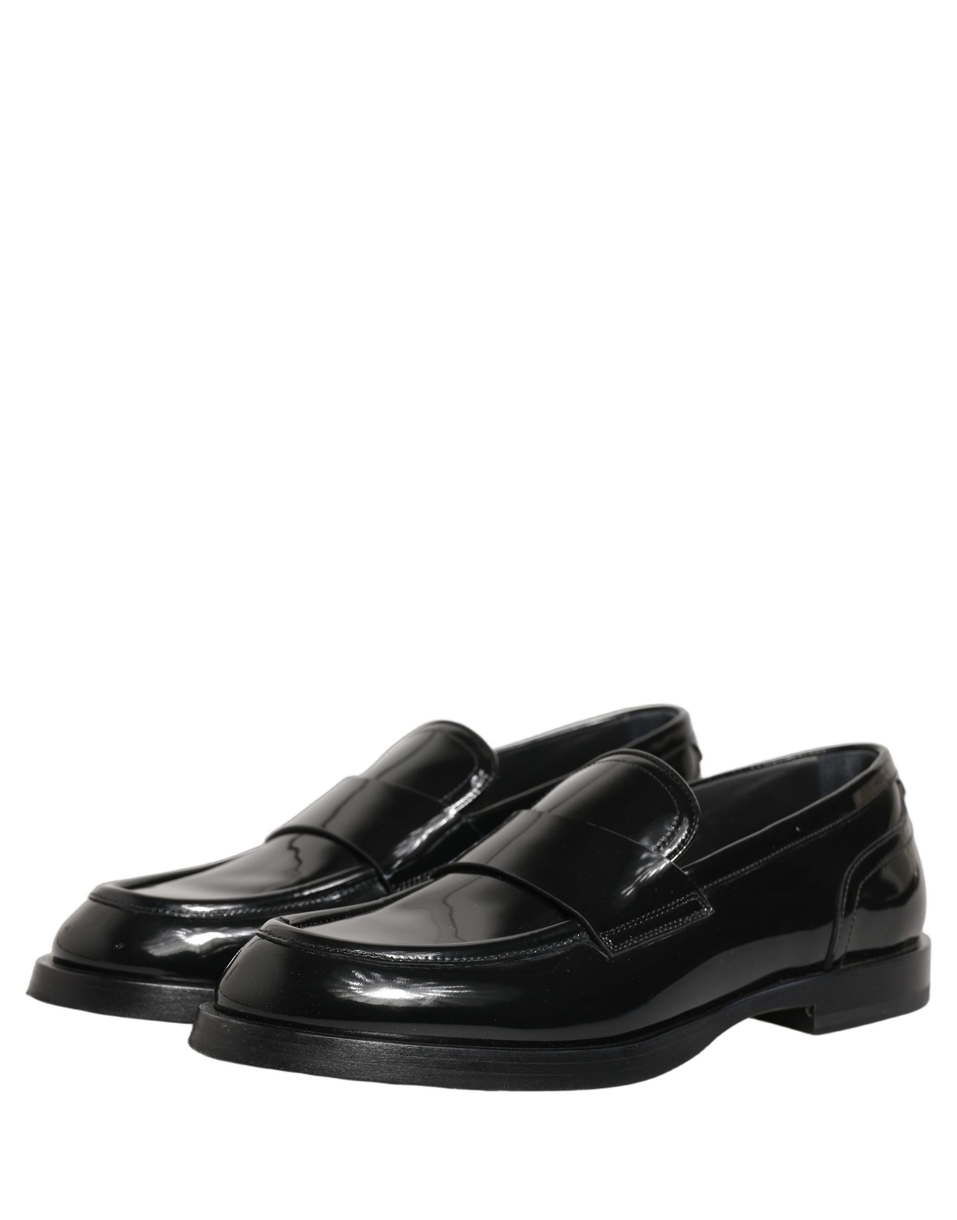 Black Leather Formal Men Dress Loafers Shoes