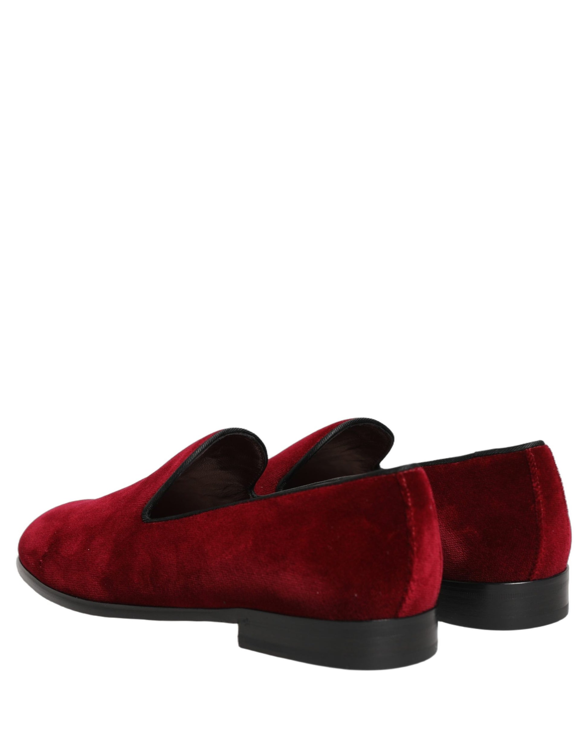 Maroon Velvet Slip On Dress Loafers Shoes