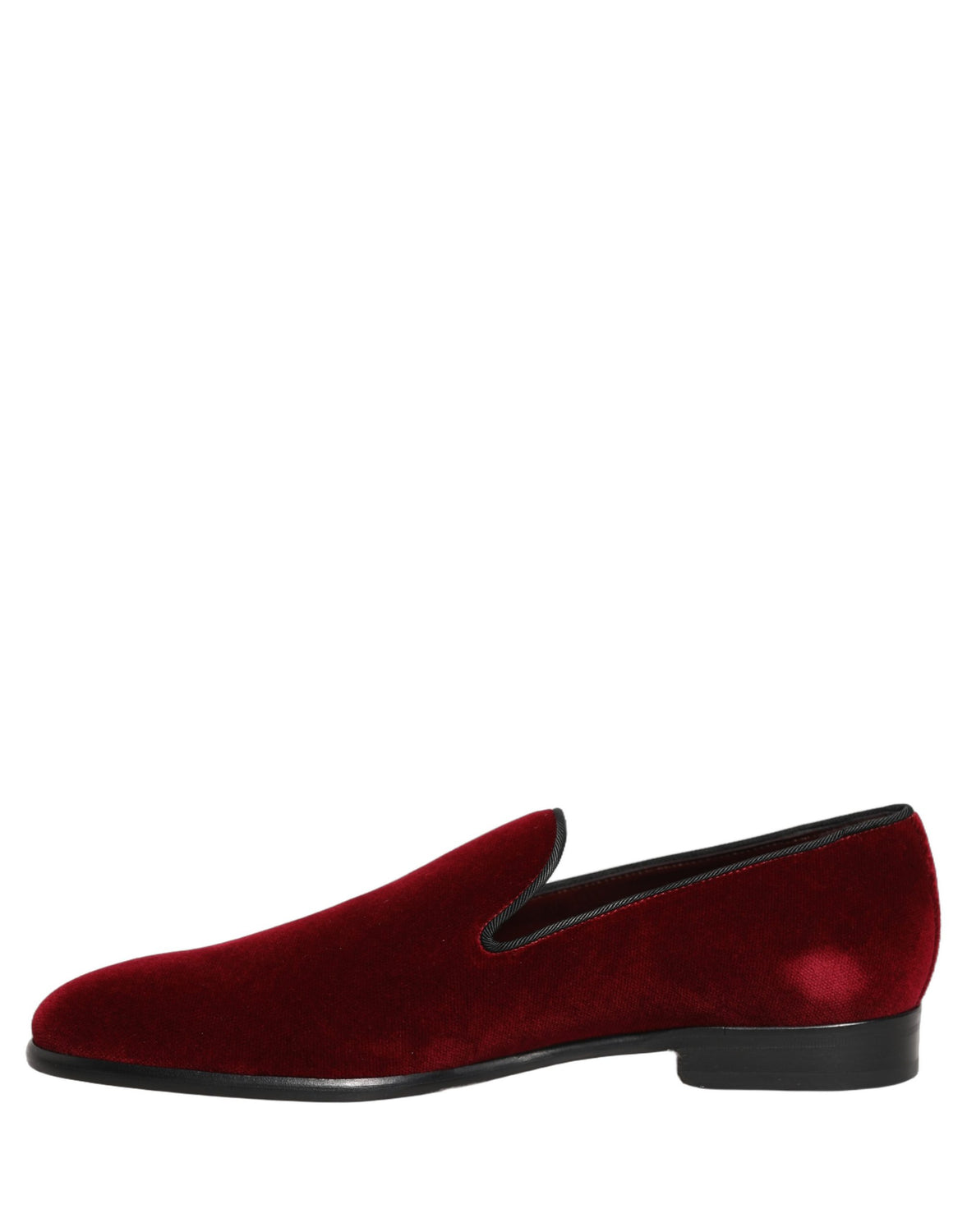 Maroon Velvet Slip On Dress Loafers Shoes