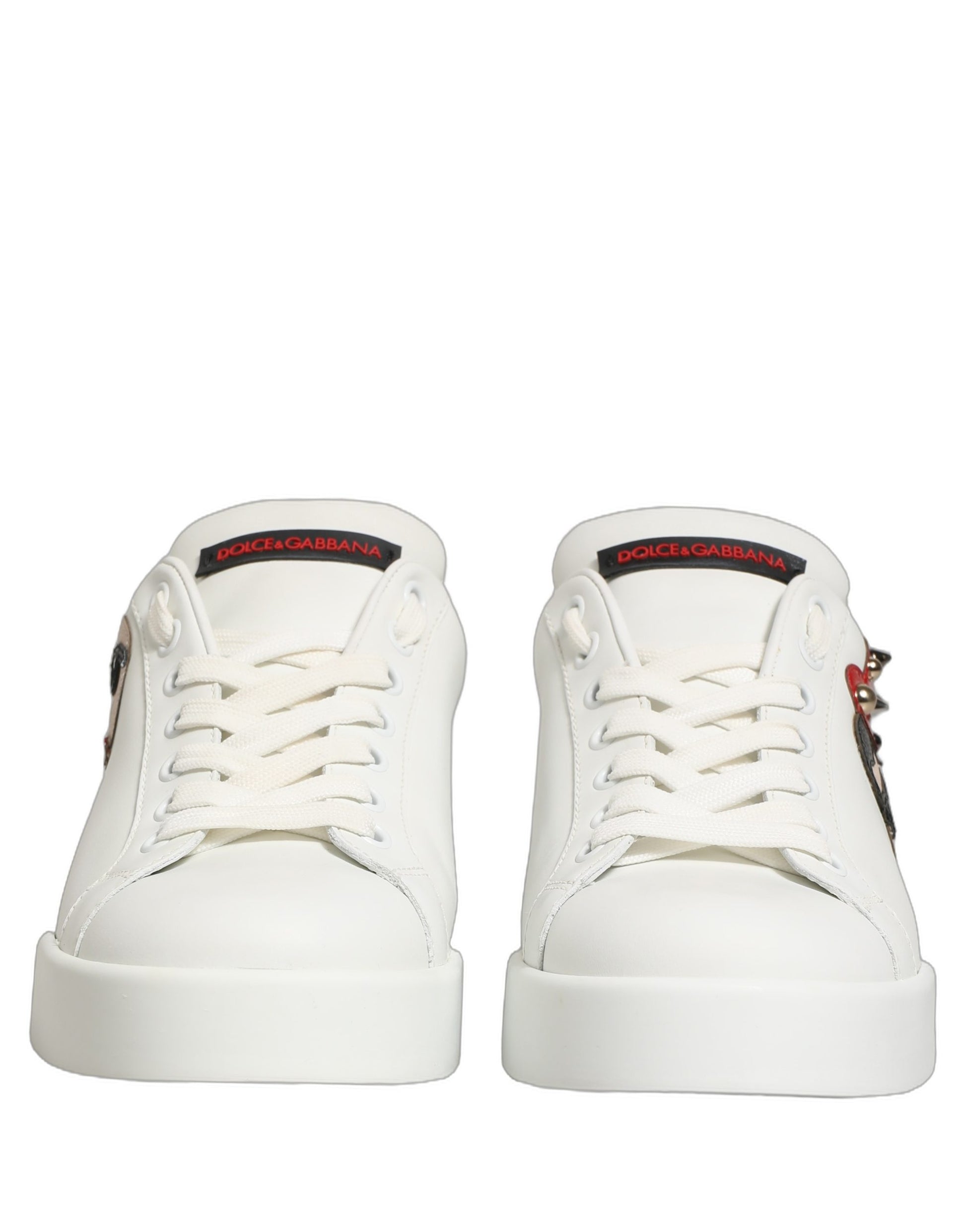 White Patch Calfskin Nappa Portofino Sneakers Shoes