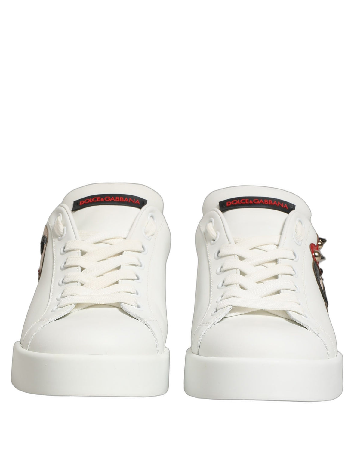 White Patch Calfskin Nappa Portofino Sneakers Shoes