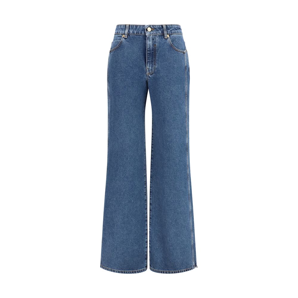 Blue Cotton Jeans Denim
