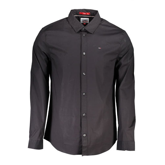 Black Cotton Men's Shirt