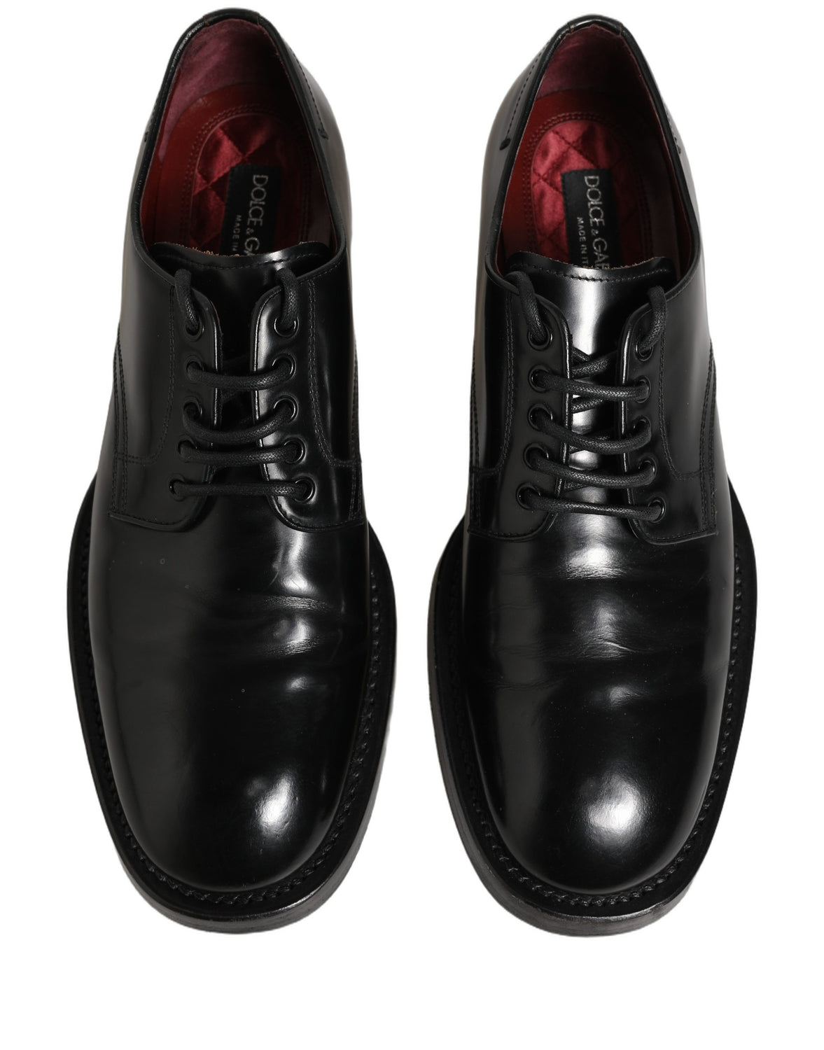 Black Leather Lace Up Derby Dress Men Shoes