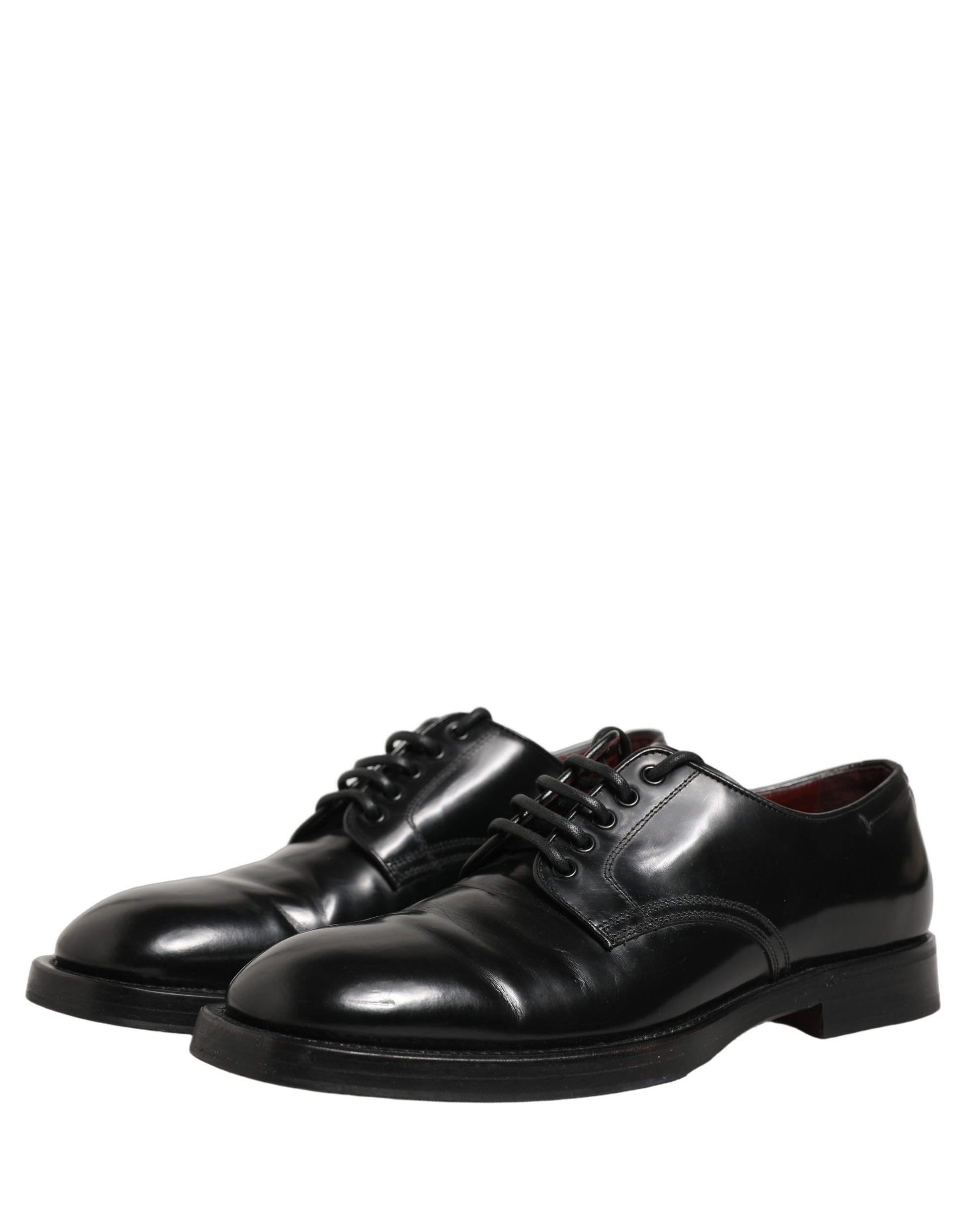 Black Leather Lace Up Derby Dress Men Shoes
