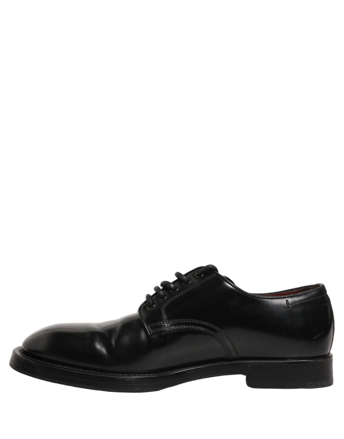 Black Leather Lace Up Derby Dress Men Shoes