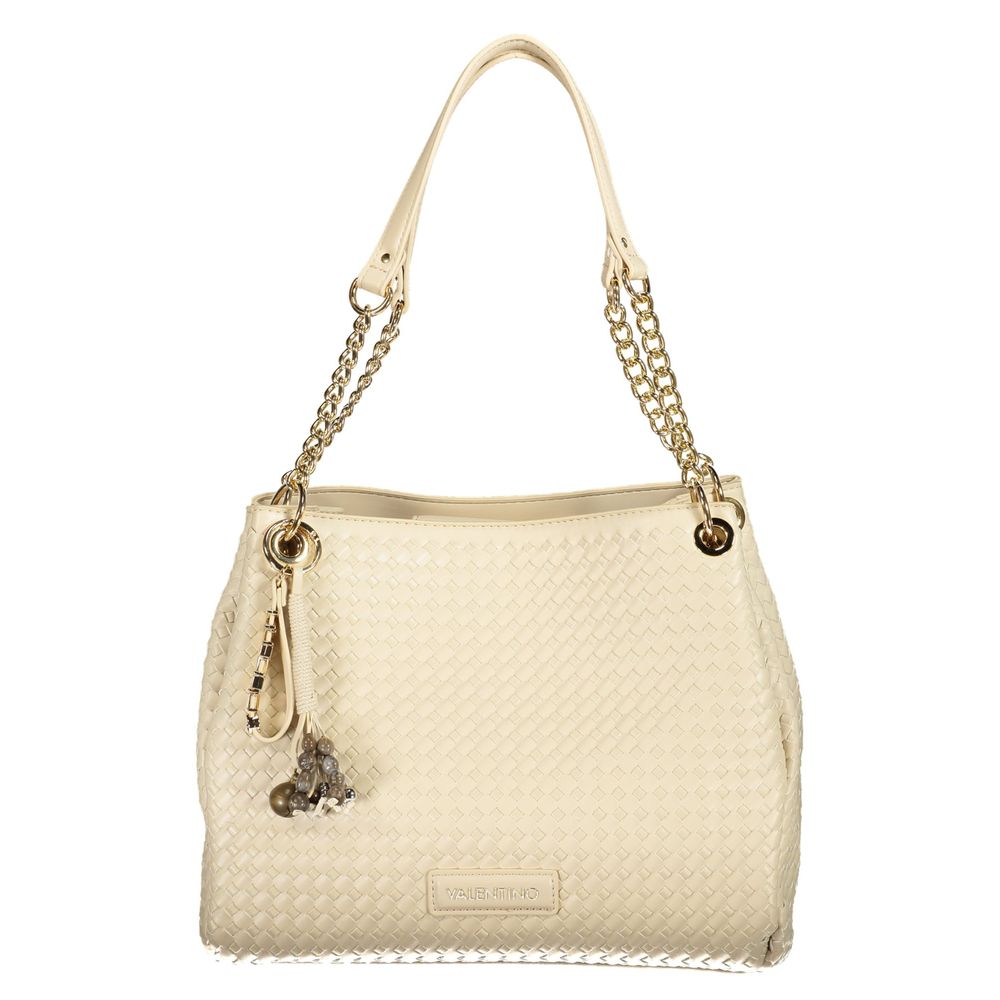 Beige Polyurethane Women's Bag