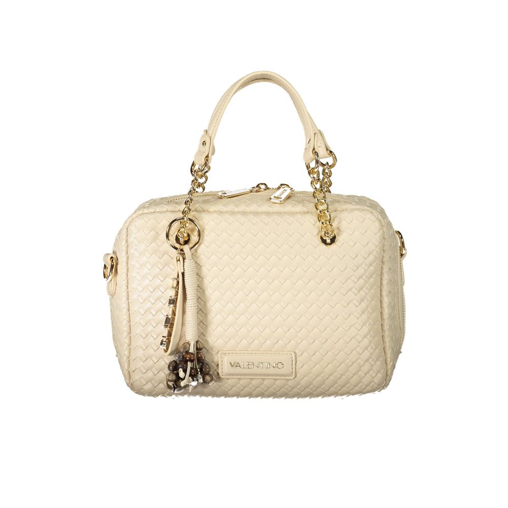 Beige Polyurethane Women's Bag