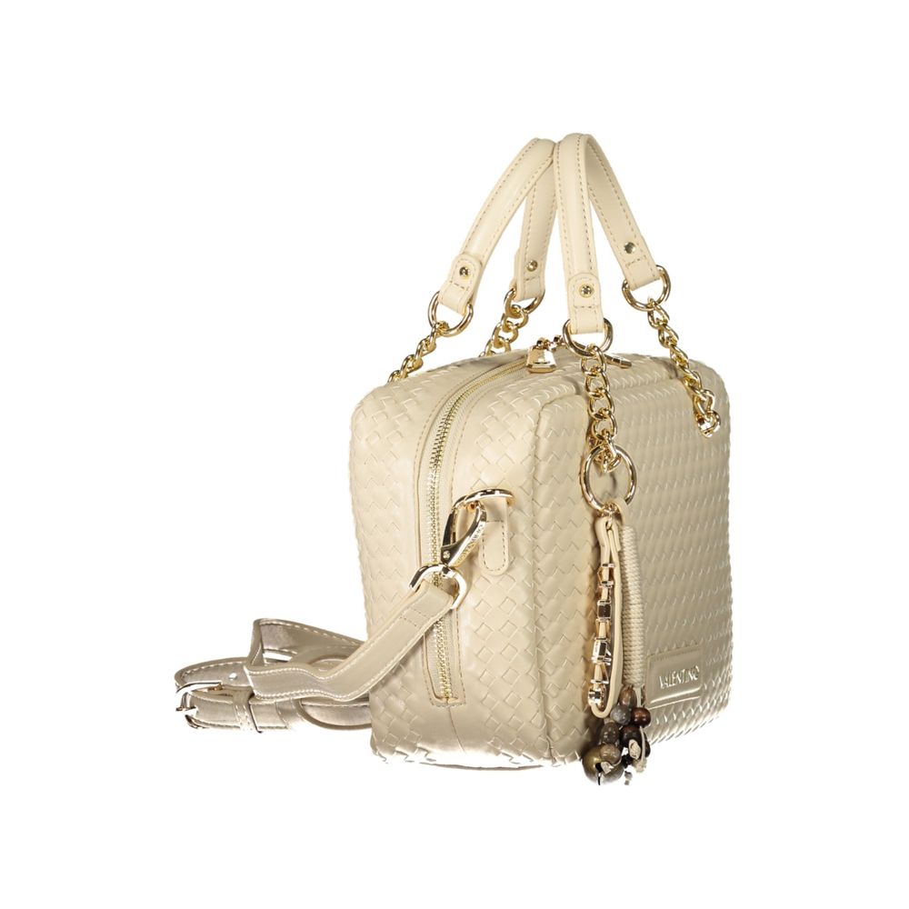 Beige Polyurethane Women's Bag