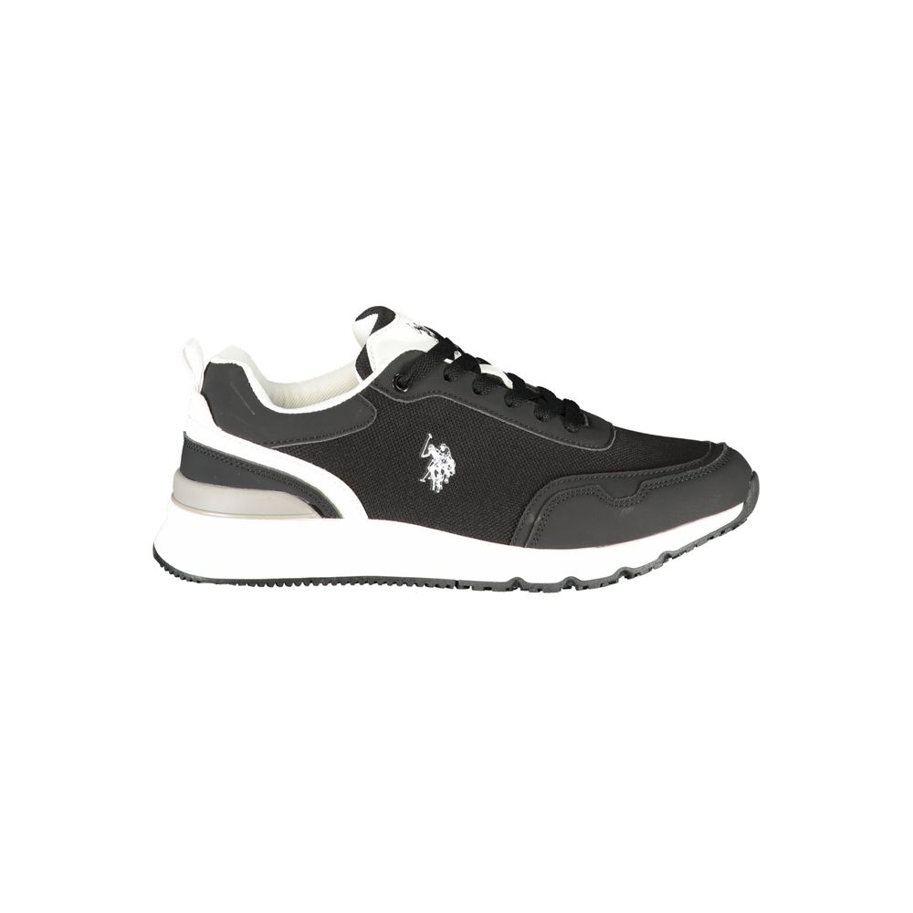 Black Polyester Men's Sneaker