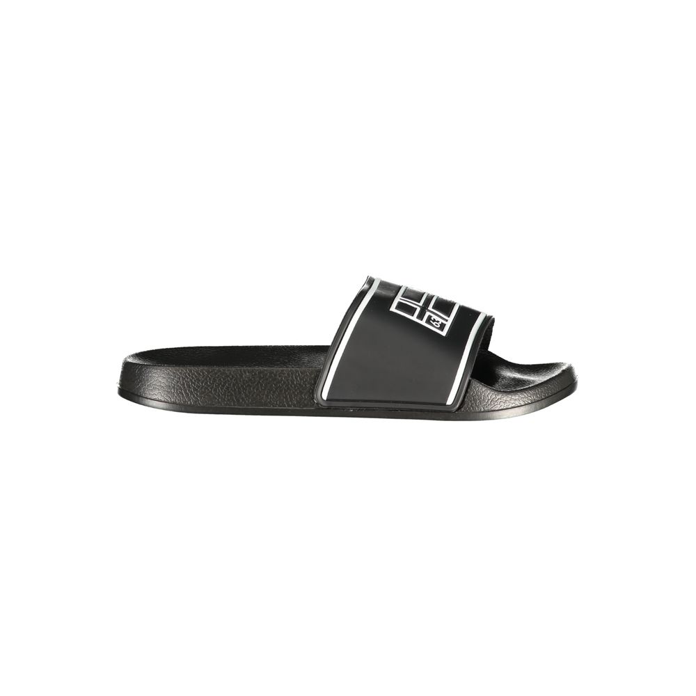 Black Polyurethane Men's Slipper