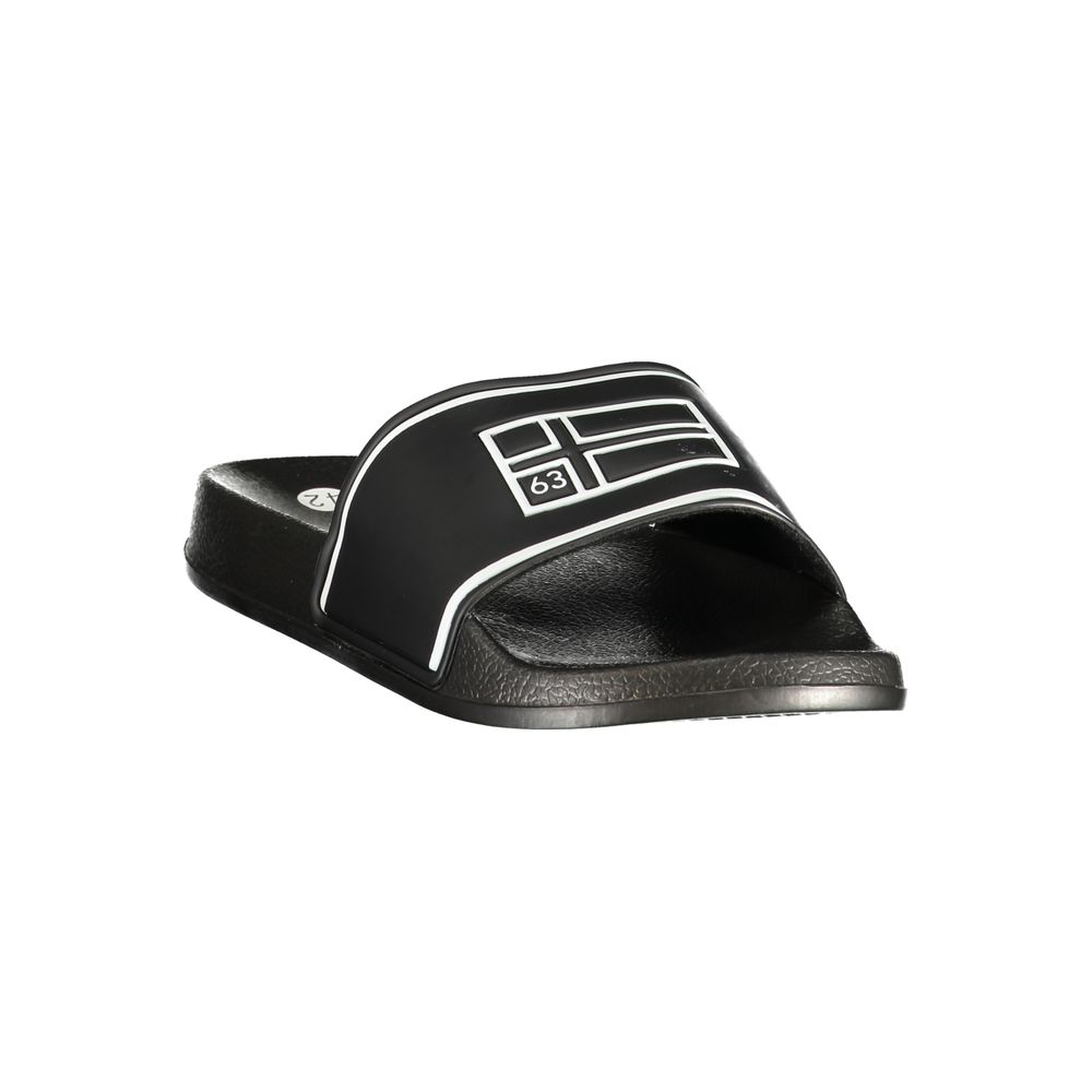 Black Polyurethane Men's Slipper